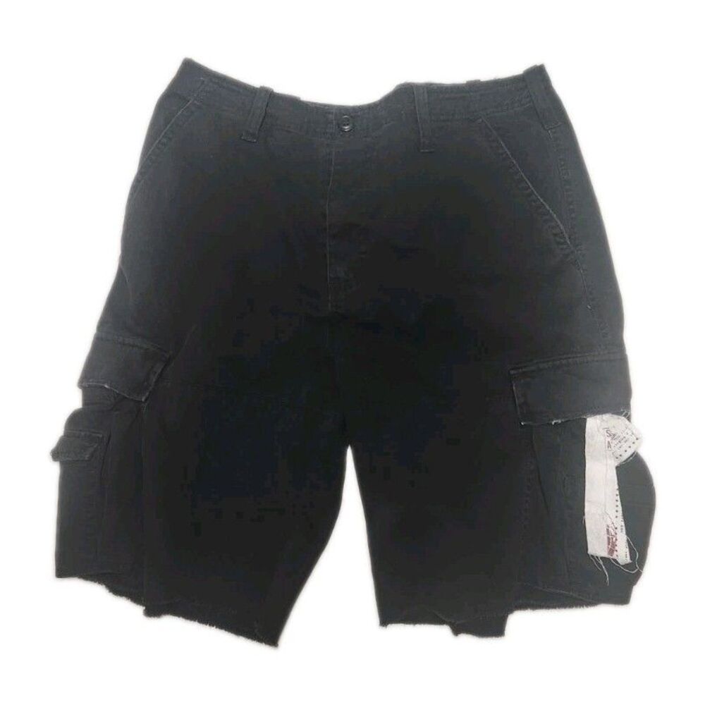 Banana Split Shorts Mens 36 Black Utility Cargo Belted Raw Hem Shorts - Picture 13 of 14